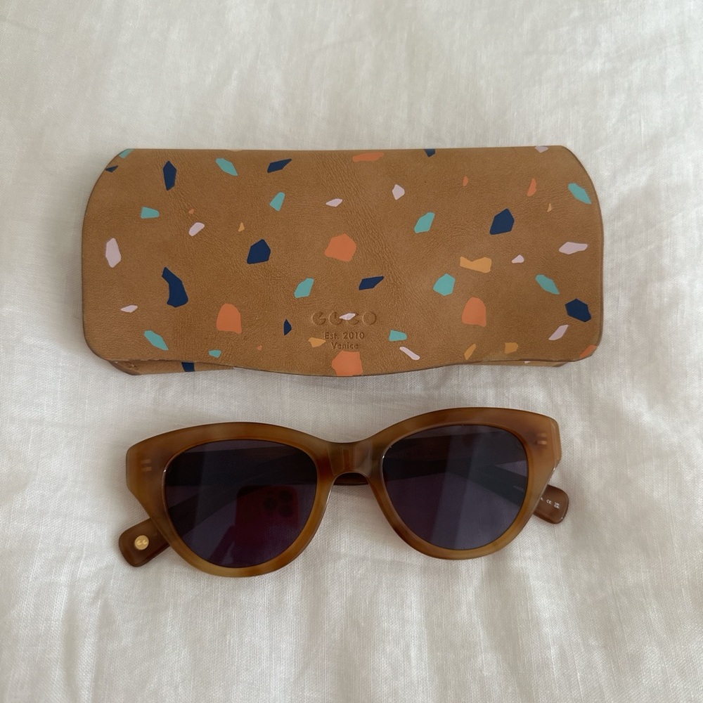 Garrett Leight Brown Sunglasses with Case